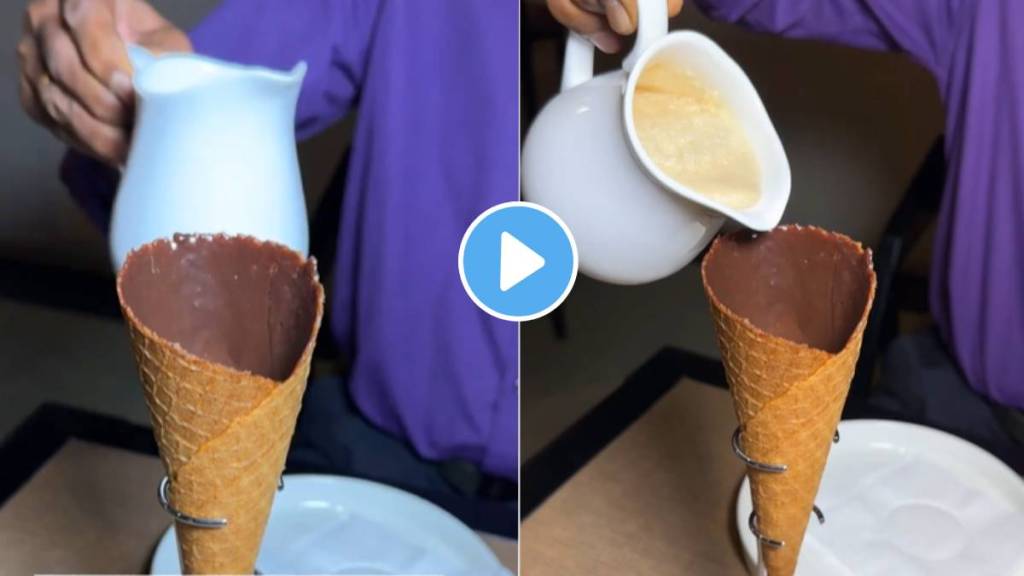 Viral Video coffee being sold in waffle cones Would You Try This Unique Ice Cream Cone Coffee Viral Video coffee being sold in waffle cones Would You Try This Unique Ice Cream Cone Coffee