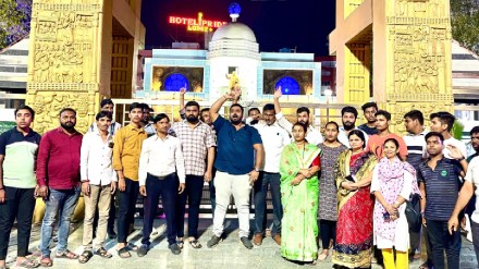 Protests by Sharad Pawar group against Election Commission decision Pimpri Pune news