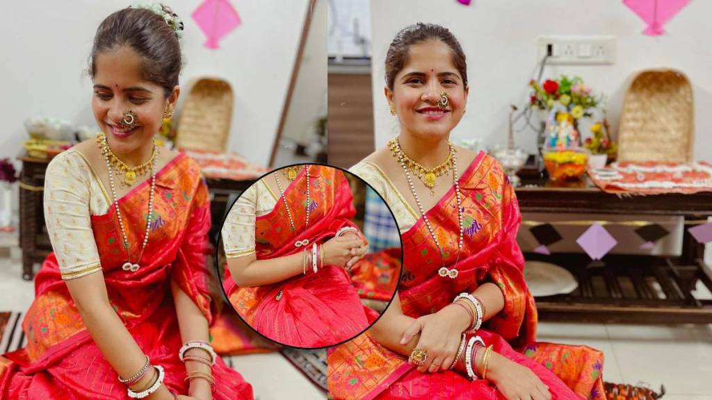 amruta deshmukh first haldi kunku after marriage