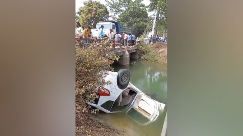 Gondia, Tragic Accident, Car Veers, Canal, Three Killed, Pangaon, Salekasa,