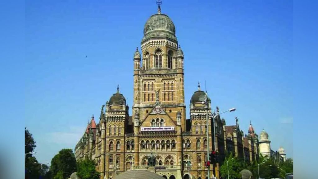 part of commercial building obstructing widening of the road was demolished mumbai municipal corporation