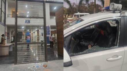 Police Commissioners vehicle vandalized in Chhatrapati Sambhajinagar