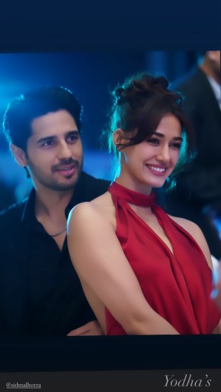 Disha patani yodha red backless deep neck dress photoshoot 