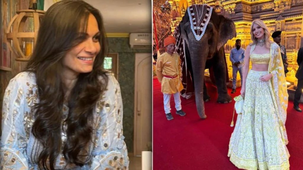 Maria goretti anant ambani Radhika Merchant ivanka trump elephant photo