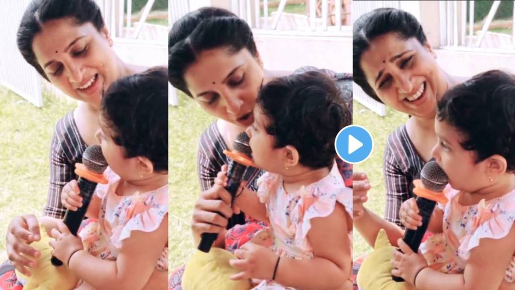 aai kuthe kay karte fame Madhurani Prabhulkar shared janaki cute video