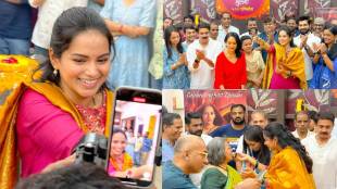 titeeksha tawde and ajinkya nanaware satvya Mulichi Satavi Mulgi Serial 500 Episode Complete Celebration Photos viral