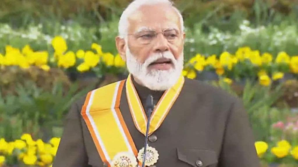 PM Modi receives the Order of the Druk Gyalpo by Bhutan King Jigme Khesar