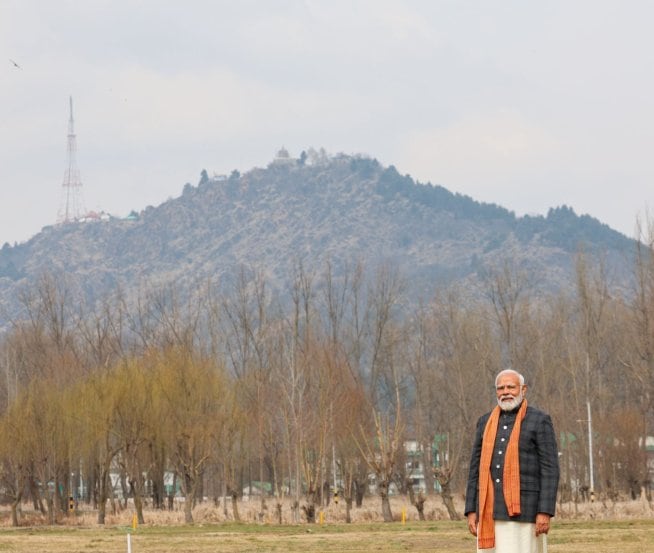 Shankaracharya Hill from a distance _ 4