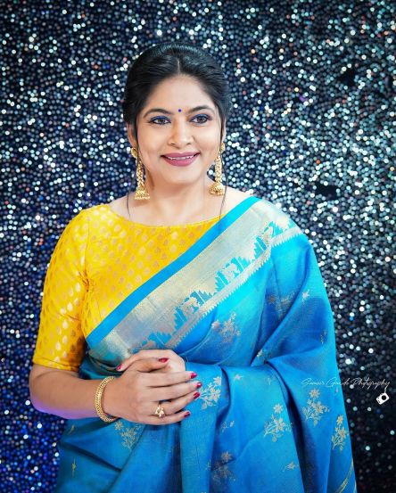 Shweta Shinde Sky Blue Saree