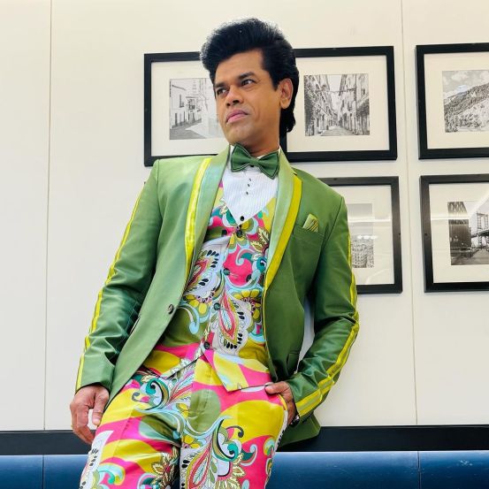 Siddharth Jadhav Purple Blazer Suit