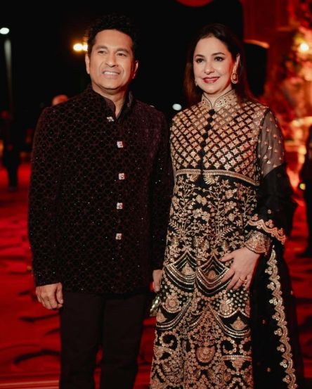 cricketer sachin tendulkar shared special photos anant ambani rashika merchant pre wedding event wife anjali and daughter sara also see
