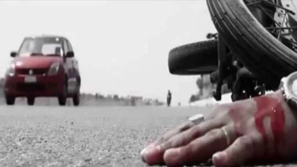 speeding jeep rams into motorbike speeding jeep rams into motorbike