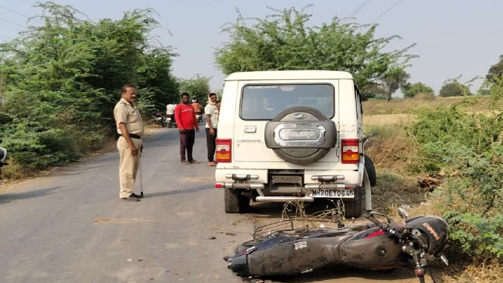 The maternal uncle of a young man whom a girl had married and his son was hit by a jeep while riding a bike