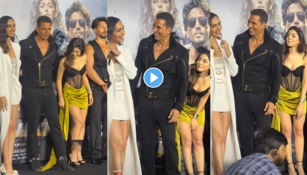 akshay kumar stepped on alaya F dress video viral