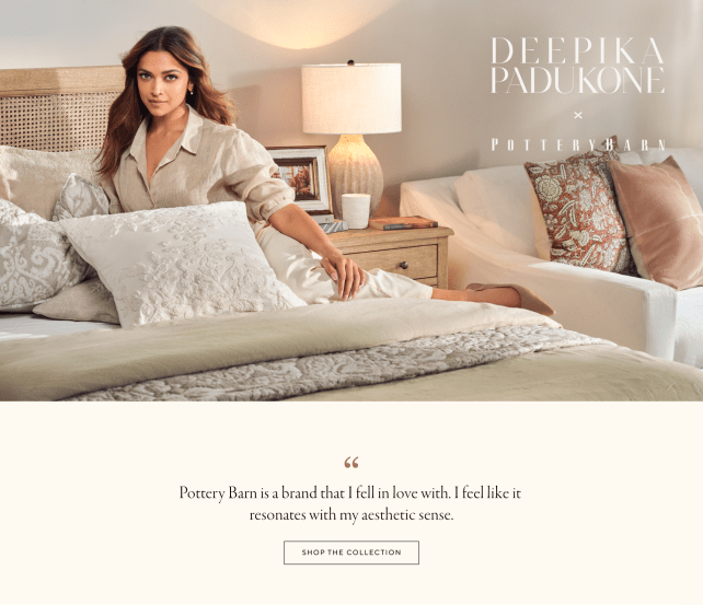 Deepika Padukone launched a furnishing collection with Pottery Barn worth Rs 4 lakhs