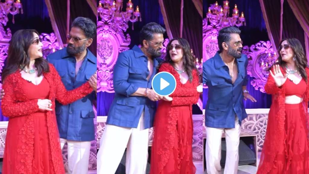 madhuri dixit and suniel shetty dance on dholna madhuri dixit and suniel shetty dance on dholna