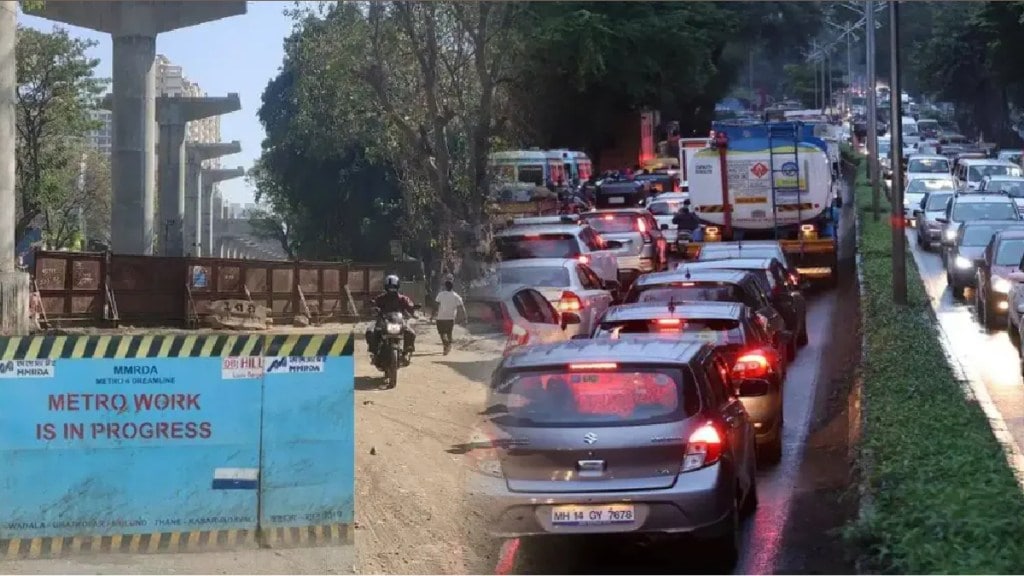 Thane, Traffic Police Implement, Traffic Changes, Ghodbunder Road, Metro Line Construction, marathi news,