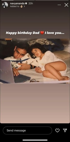 navya naveli post for father