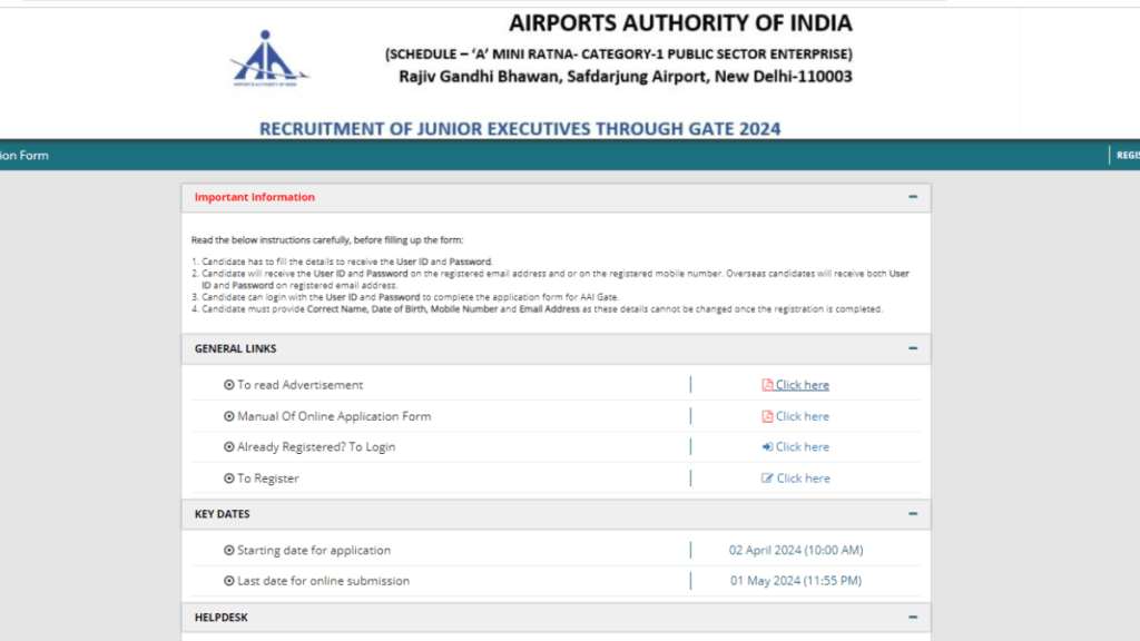 AAI JE 2024 registration begins for 490 Junior Executive AAI JE 2024 registration begins for 490 Junior Executive