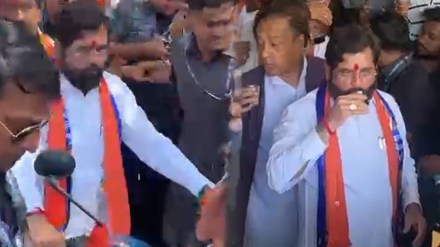 Eknath Shinde in Raju Parwe Rally