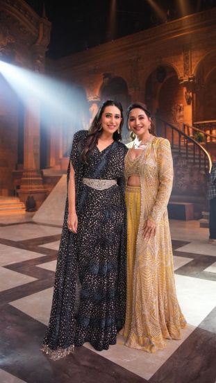 Madhuri Dixit Black Lehenga