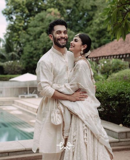 Mouni Roy Suraj Nambiar South Indian Look