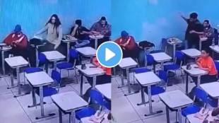 Viral Video student got up from her seat to submit the paper Fan Falls On Seat watch ones