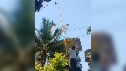 crow trapped in Dombivli
