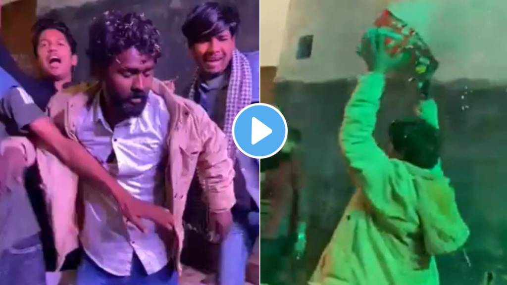 Man Crazily Dances With Box Full Of Firecrackers On His Head The air was filled with smoke emitted watch video