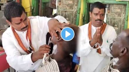 Ramanathapuram Independent candidate becomes a barber for a day during the election campaign Ramanathapuram Independent candidate becomes a barber for a day during the election campaign