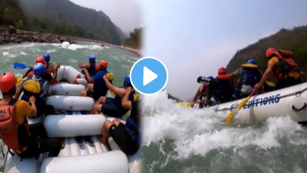 River rafting viral video from rishikesh captain fell away from raft River rafting viral video from rishikesh captain fell away from raft