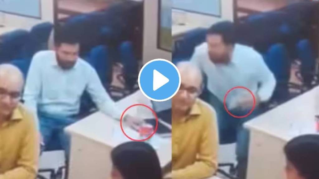 viral video man stole iphone 13 from the bank in a moment