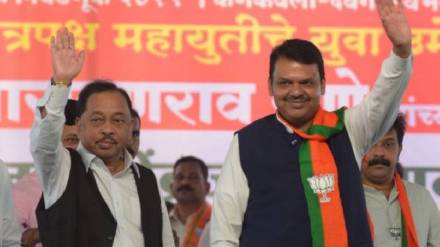 Narayan rane with Devendra Fadnavis