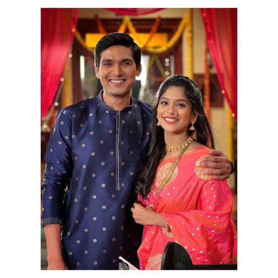 Samruddhi Kelkar Harshad Atkari At TV Show