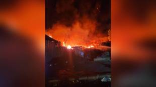 fire broke out, a scrap warehouse, Kudalwadi, pimpri