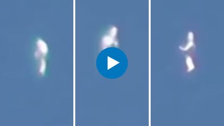 mysterious human like shiny objects floating viral video