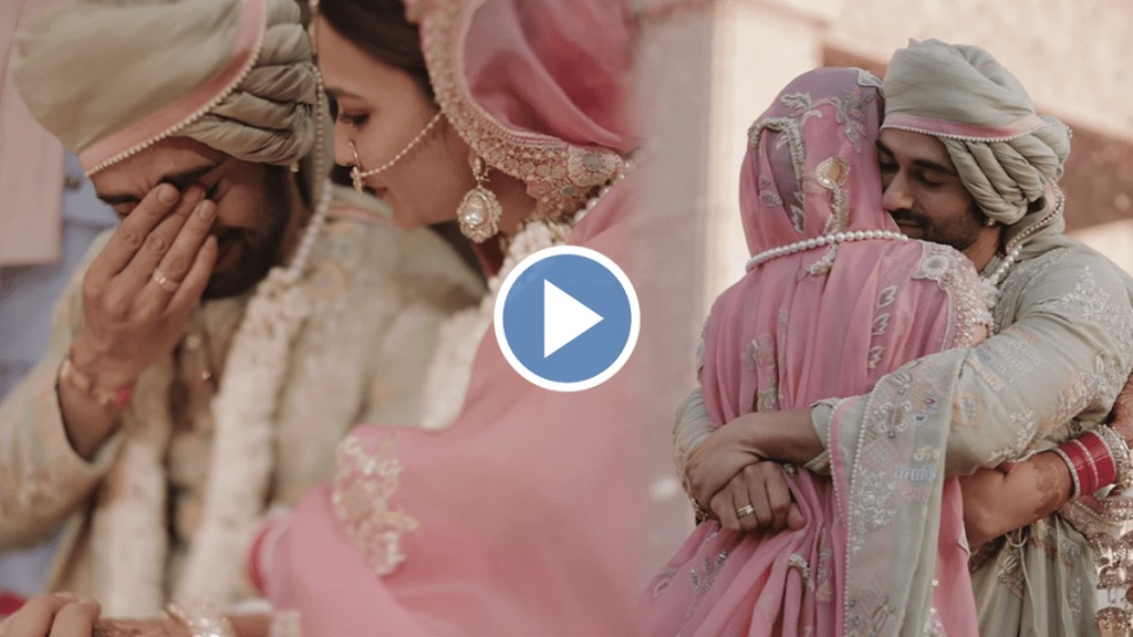 Pulkit samrat kriti kharbanda gets emotional in wedding rituals video viral