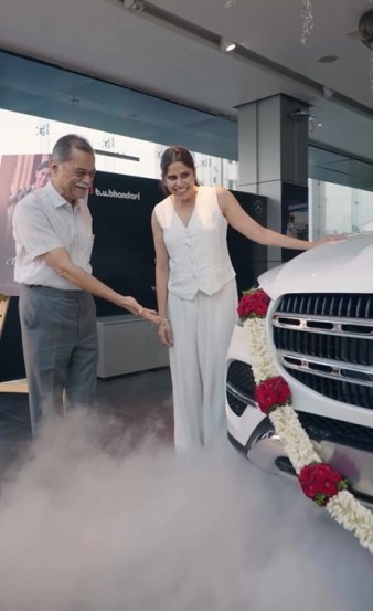 sai tamhankar bought new luxurious mercedes benz