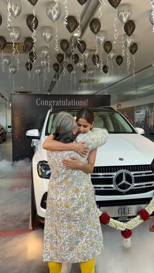 sai tamhankar bought new luxurious mercedes benz