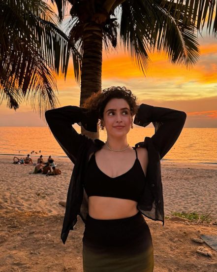 Sanya Malhotra bikini look martial arts photos viral on social media