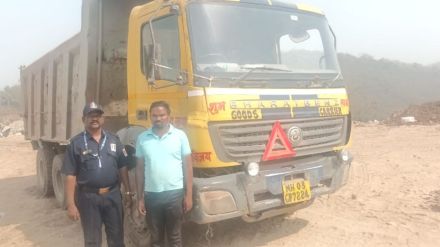 four dumpers of road waste are seized in panvel Action by CIDCO