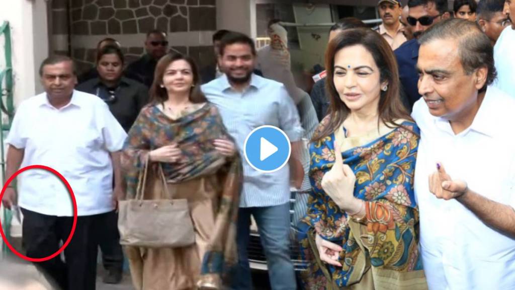 Video Mukesh Ambani carries voting card in special Polythene Bag