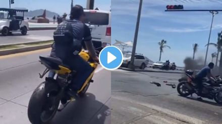 Bike Fire Viral Video