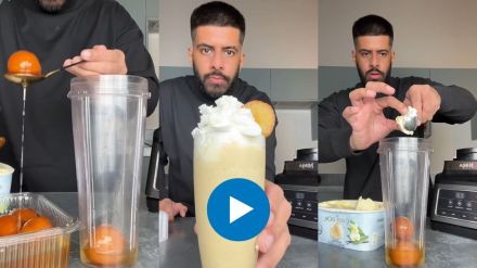Gulab jamun milkshake viral video
