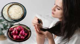 diy hair smoothing serum for frizzy hair rice water onion home made hair serum reduce hair fall and white hair problem