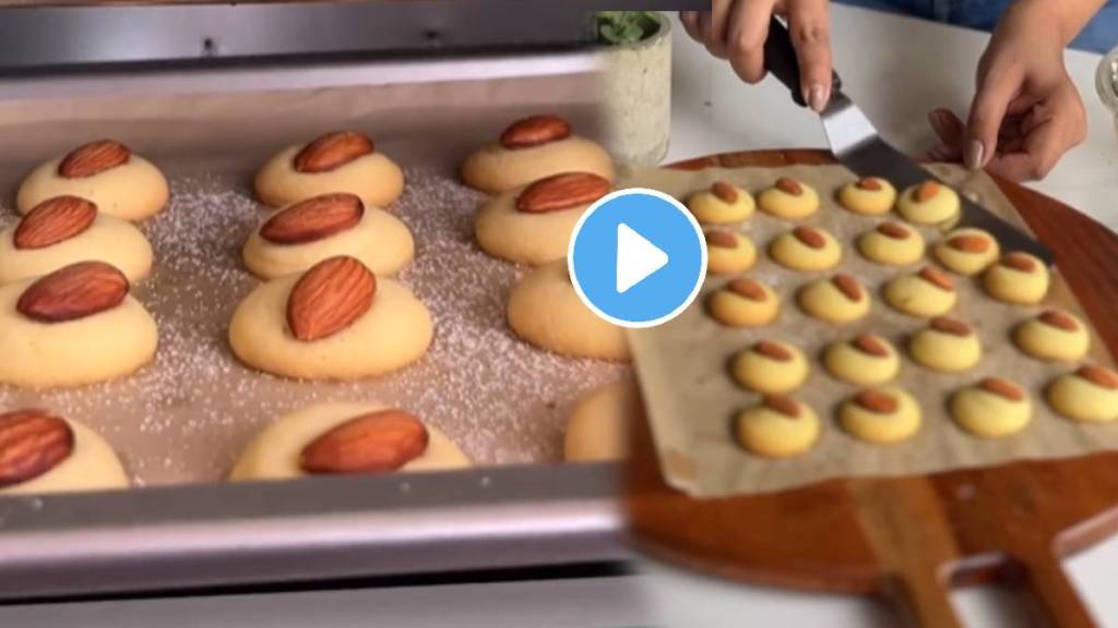 Want To Eat Something Special For Evening Snacks make Easy Perfect Buttery Home made Almond Butter Cookies Recipe