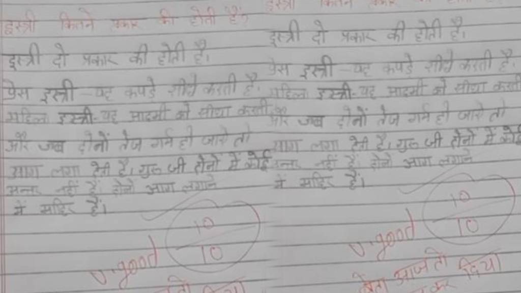 A unique answer written by a school student A unique answer written by a school student