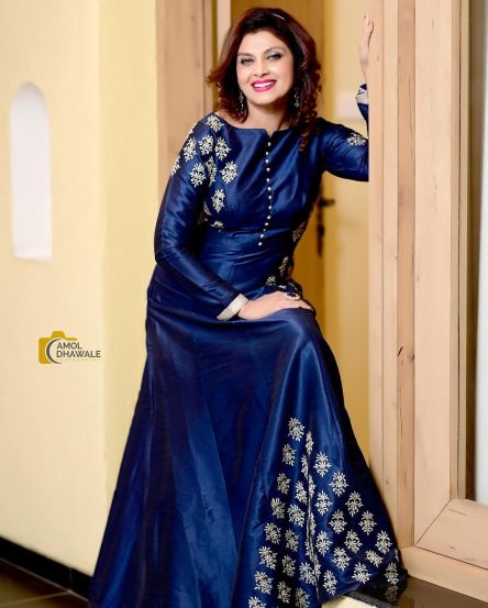 Varsha Usgaonker Blue Gown