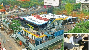 huge hoarding collapses in ghatkopar after dust storm and heavy rain