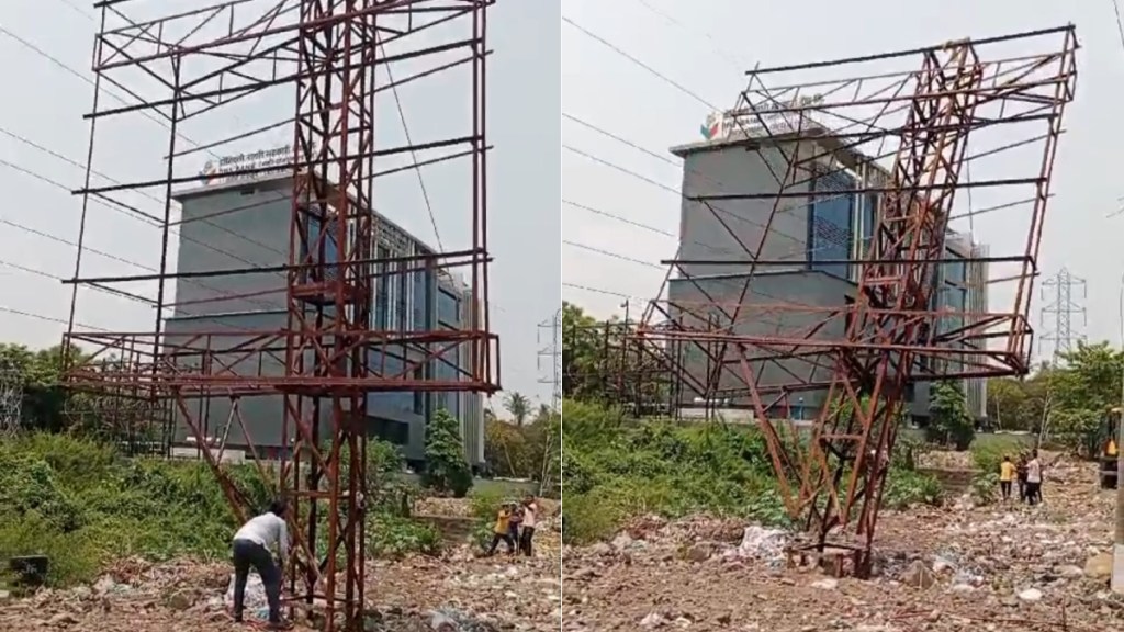 kalyan dombivli municipal corporation taken action against illegal hoardings
